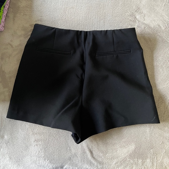 Zara Black Asymmetrical Skort Skirt with Shorts Mid Waist - Picture 2 of 3